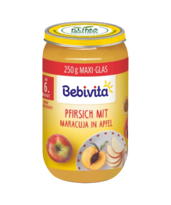 Bebivita Früchte Pfirsich mit Maracuja in Apfel, ab dem 6.Monat 250 g