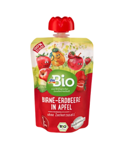 dmBio Quetschie Birne-Erdbeere in Apfel ab 1 Jahr, demeter 100 g