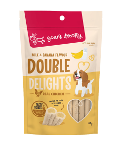 Yours Droolly Double Delights – Milk & Banana 150g